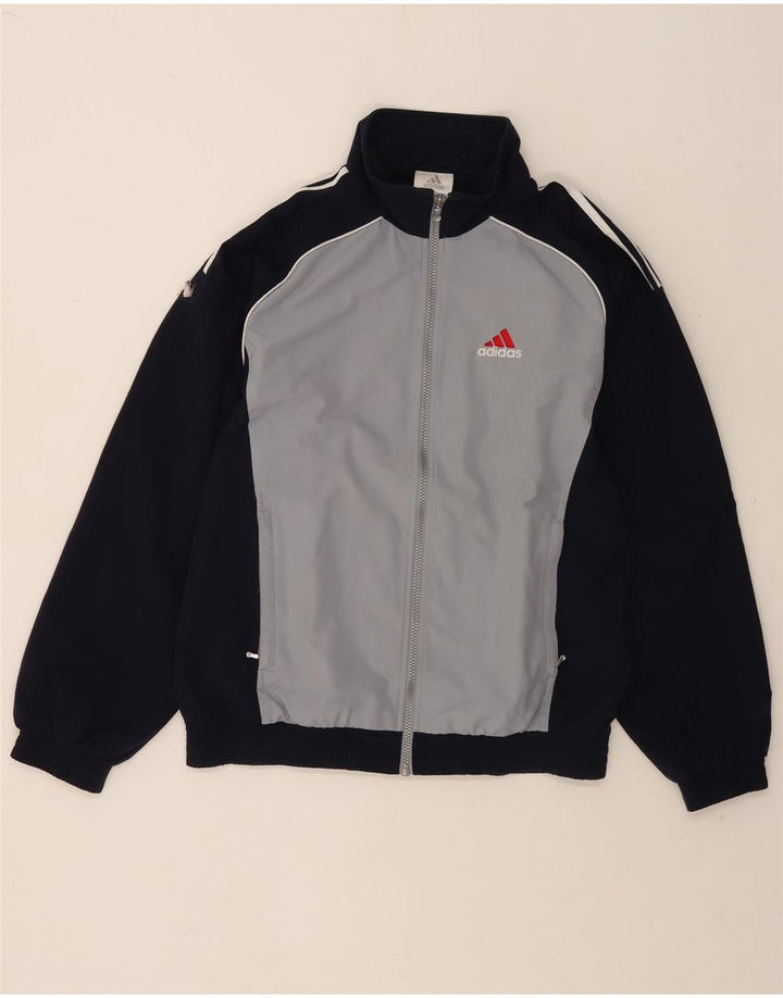 Adidas Træningsdragt til mænd Topjakke UK 38/40 Medium Navy Blue Colourblock