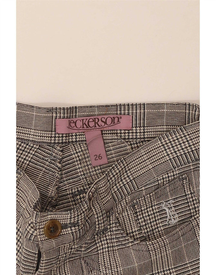 Jeckerson Slim Cropped Bukser til kvinder W26 L25 Grå Houndstooth