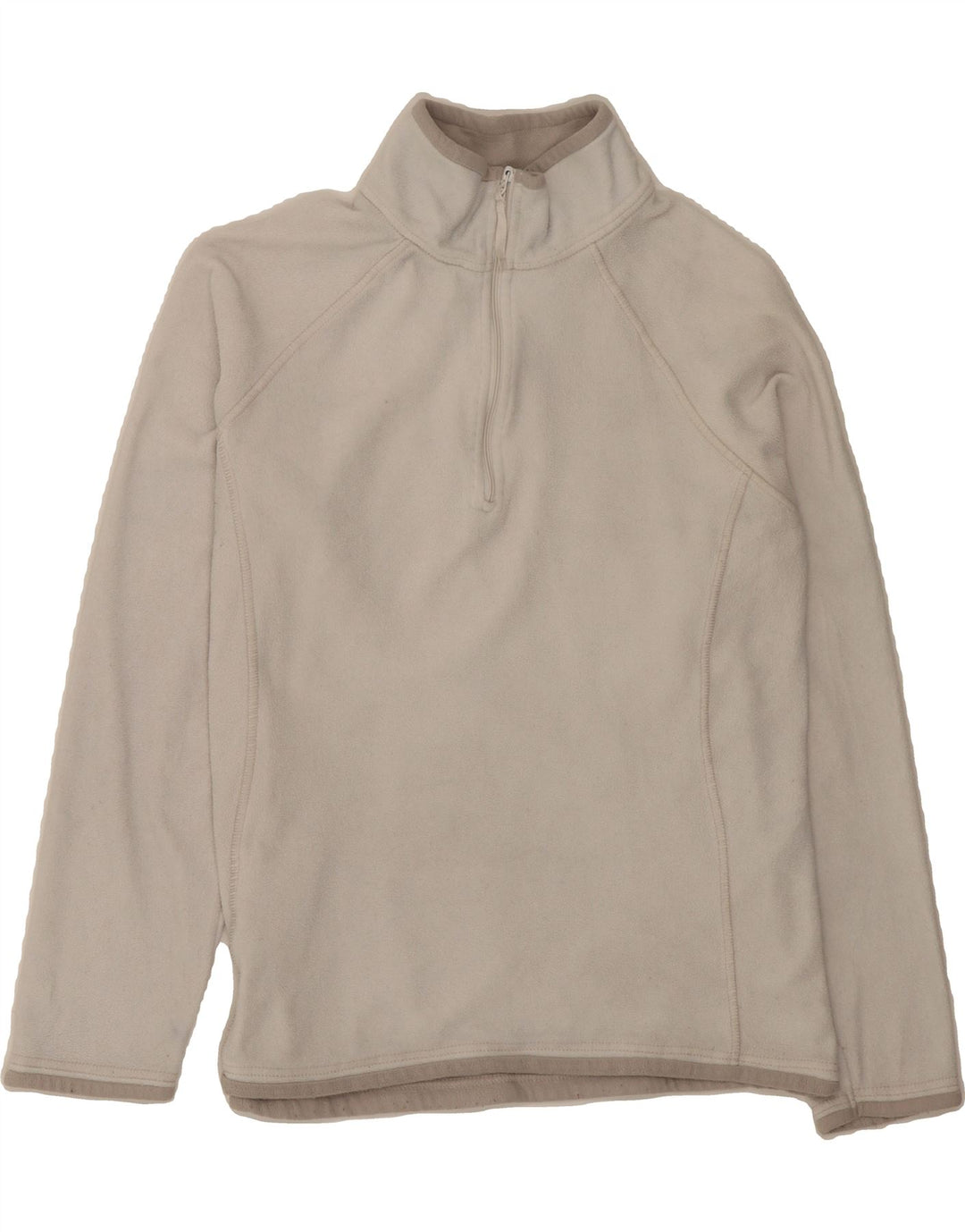 MOUNTAIN WAREHOUSE Womens Zip Neck Fleece Jumper UK 12 Medium White Vintage Mountain Warehouse and Second-Hand Mountain Warehouse from Messina Hembry 