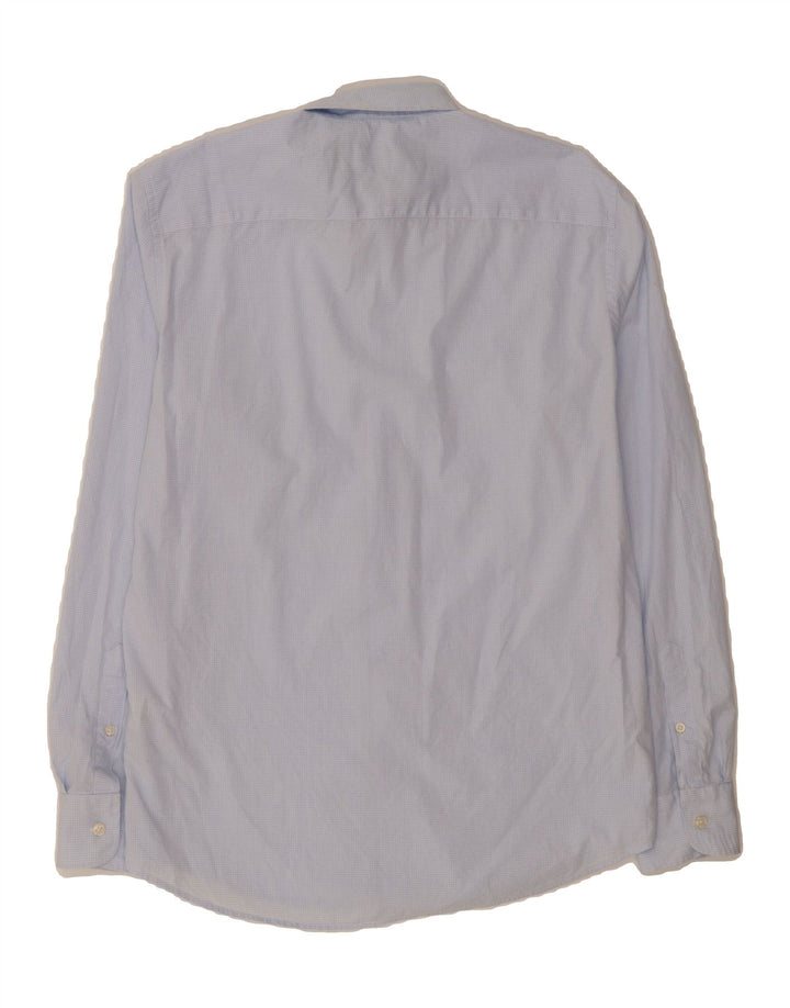 BENETTON Mens Shirt Large Blue Check Cotton Vintage Benetton and Second-Hand Benetton from Messina Hembry 
