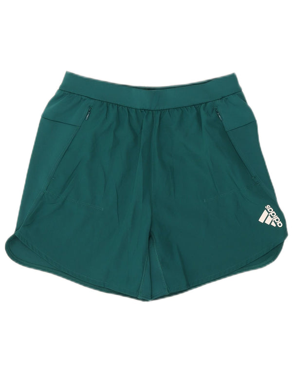 Adidas Womens Aeroready Sport Shorts UK 10 Small  Green Polyester