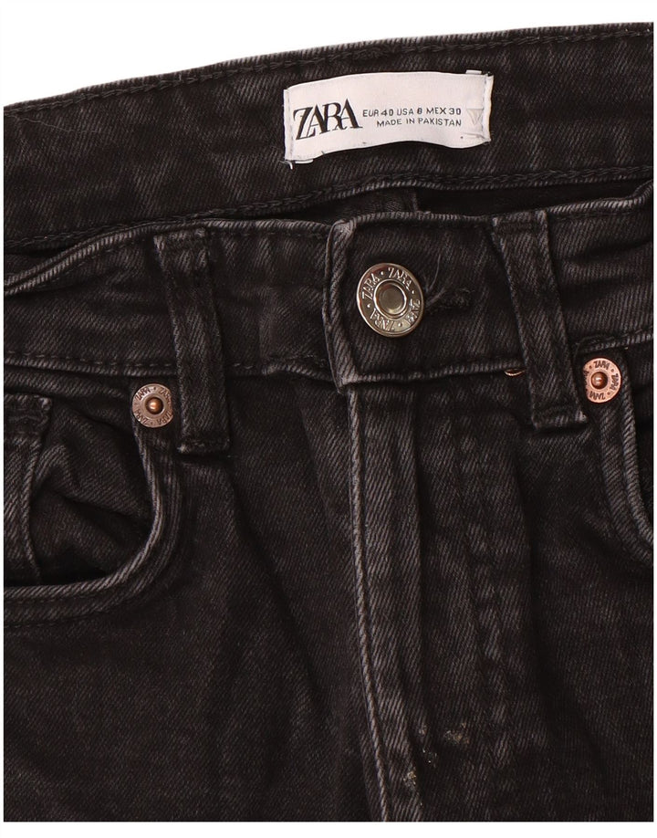 Zara Dame Straight Jeans EU 40 Medium W30 L26 Sort
