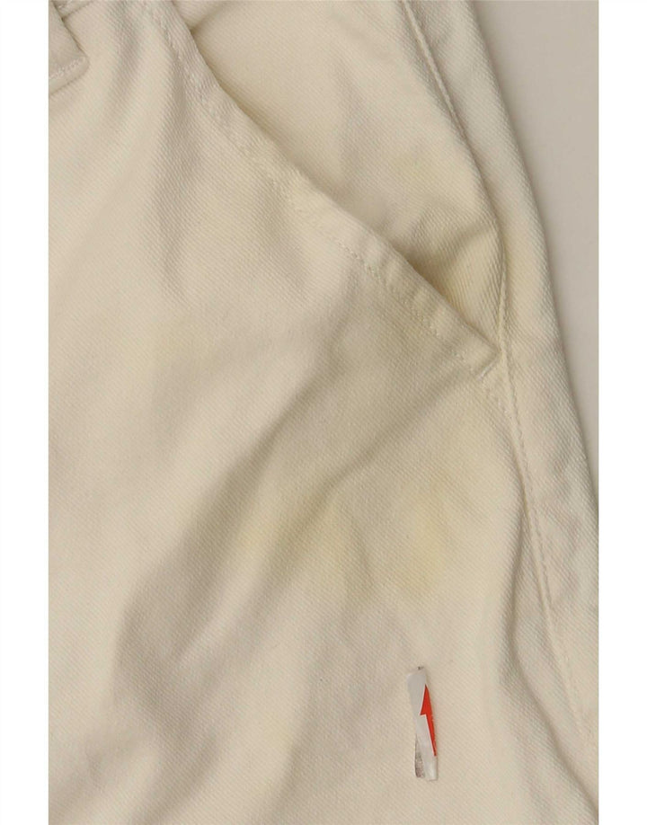 Zara Herre Chino Shorts EU 42 Large W32 Hvid Bomuld