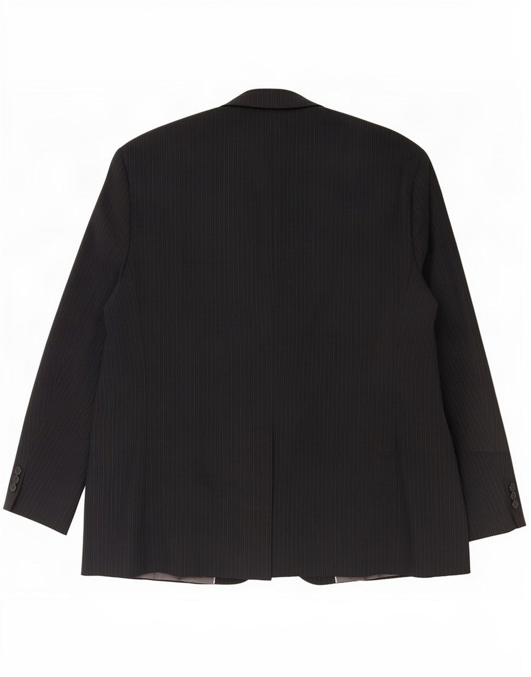 Marks & Spencer Herre Short 3 Button Blazer Jacket UK 48 2XL Black Pinstripe