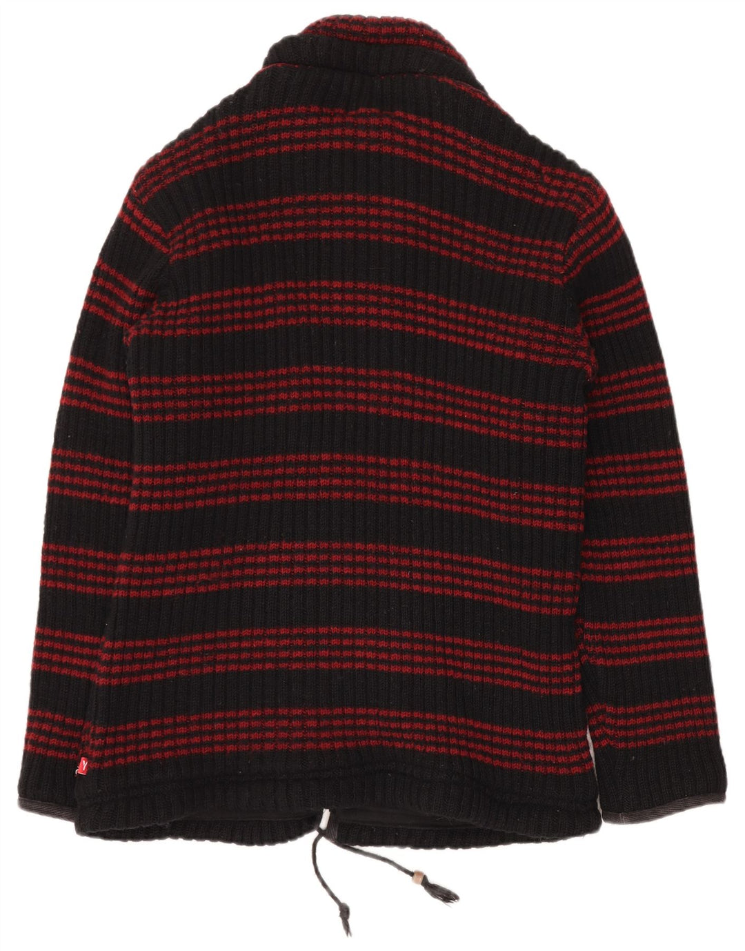 HIMALAYA Herre cardigan sweater XL sort stribet uld