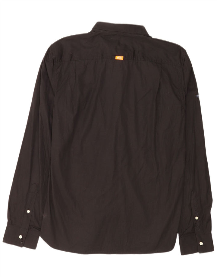 Superdry herreskjorte stor sort bomuld