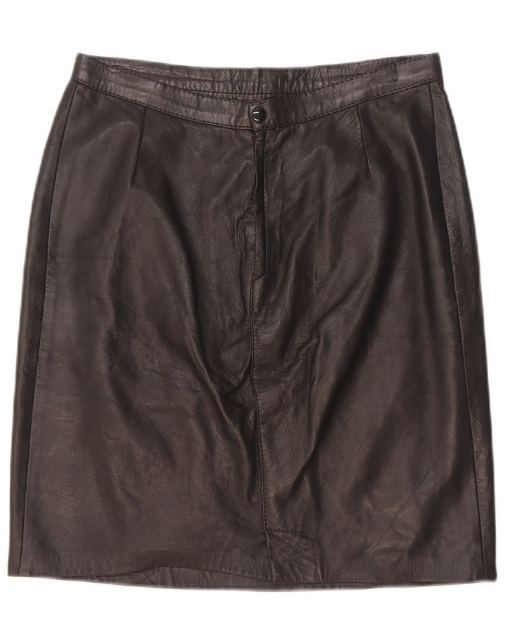 Vintage lædernederdel til kvinder W28 Medium Black