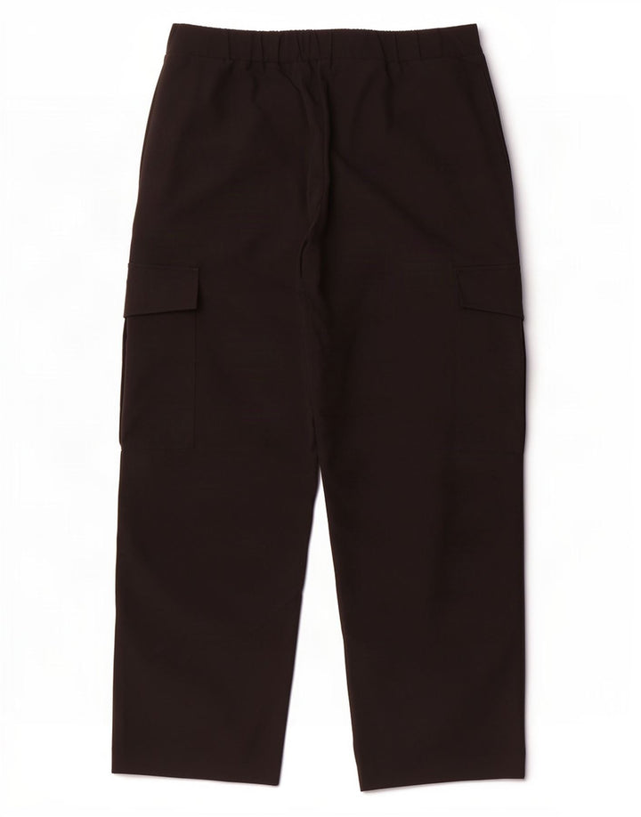 Zara Dame Straight Cargo Bukser Large W34 L30 Sort Polyester