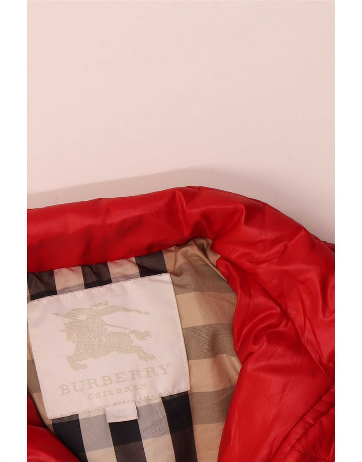 Burberry Piger Polstret Frakke 6-7 År Rød Polyamid