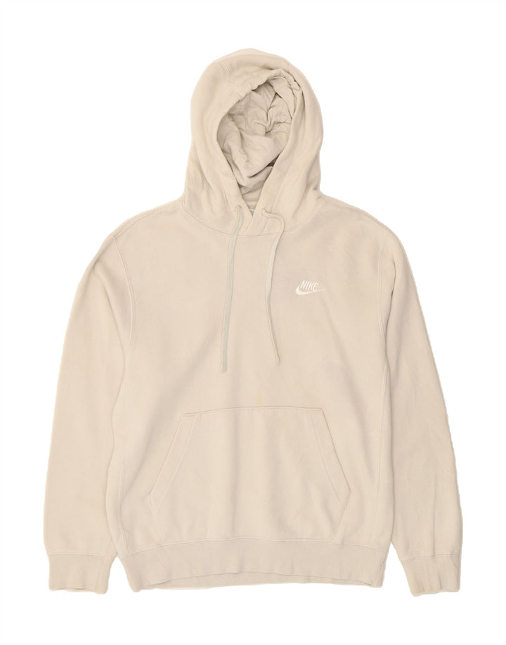 NIKE Mens Hoodie Jumper Small Off White Cotton Vintage Nike and Second-Hand Nike from Messina Hembry 