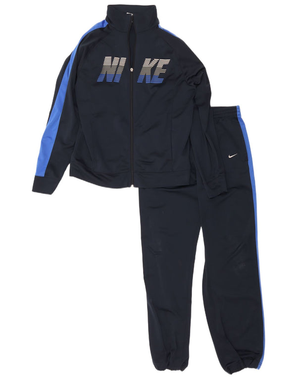 Nike drenge grafisk hel træningsdragt 13-14 år XL marineblå farveblok