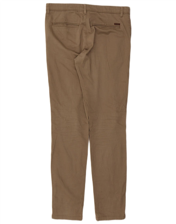 JACK & JONES Slim Chino Bukser til mænd W32 L32 Beige Bomuld