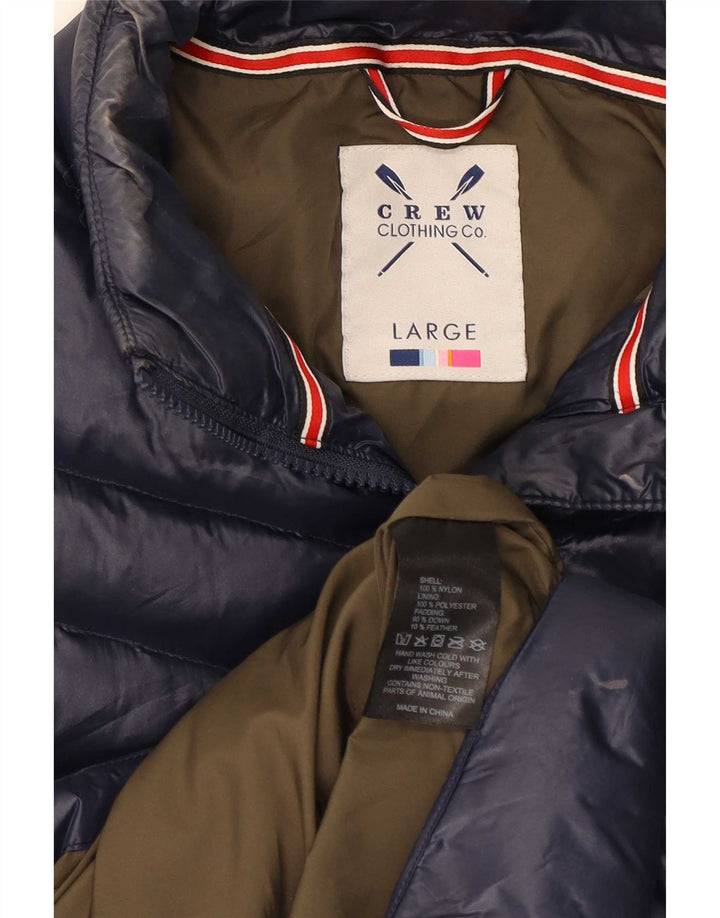Crew Clothing Dame Polstret Jakke UK 16 Large Navy Blue Nylon