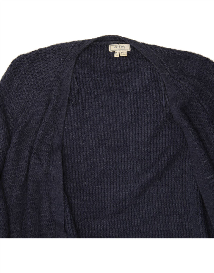 FAT FACE Womens Open Cardigan Sweater UK 12 Medium Navy Blue Acrylic Vintage Fat Face and Second-Hand Fat Face from Messina Hembry 