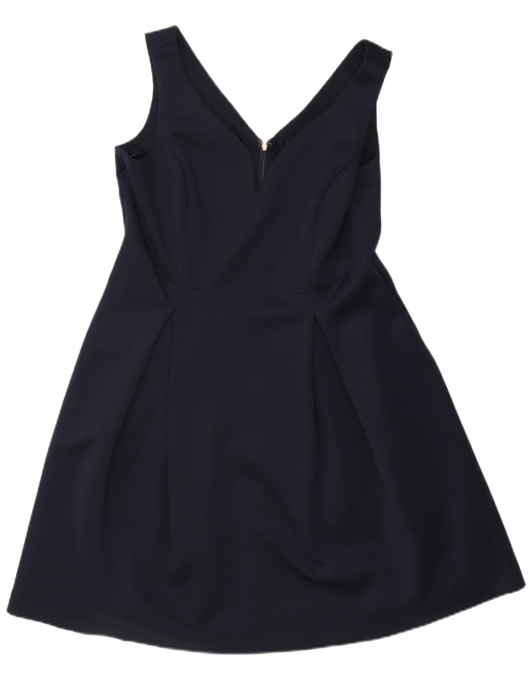 Dkny Dame Ærmeløs A-Line Kjole US 14 XL Navy Blue Polyester