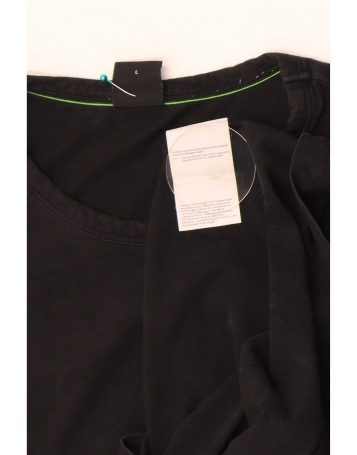 Hugo Boss Herre T-Shirt Top Stor Sort Bomuld