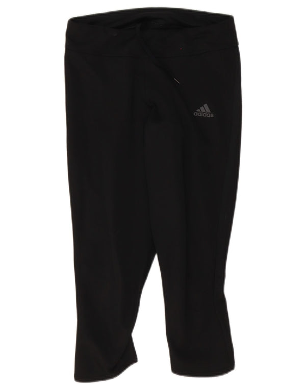 Adidas Dame Climalite Capri Leggings UK 4/6 XS Sort Polyester