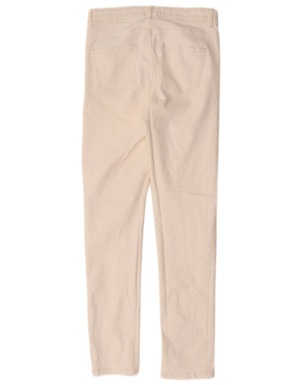 Marks & Spencer Womens The Lily Slim Jeans UK 10 Small W28 L30 White Bomuld