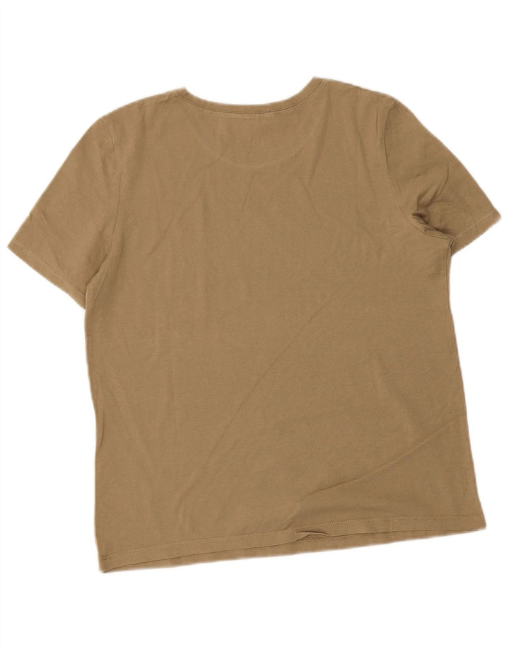Zara Dame T-Shirt Top UK 10 Small Khaki