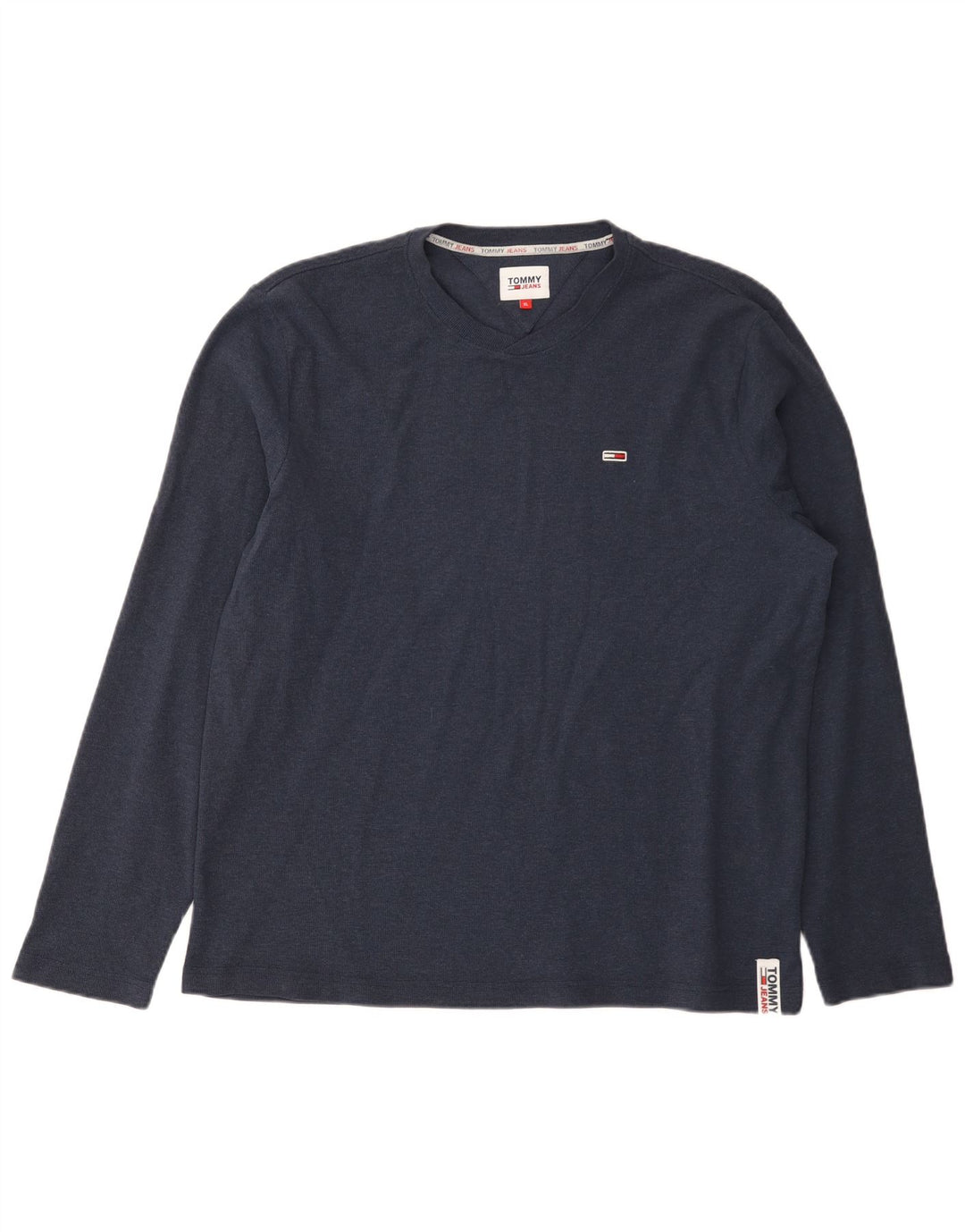 Tommy Hilfiger Herre Top Langærmet XL Marineblå Bomuld