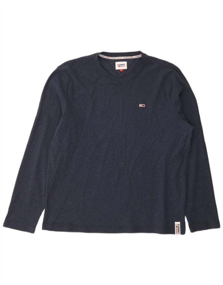 Tommy Hilfiger Herre Top Langærmet XL Marineblå Bomuld