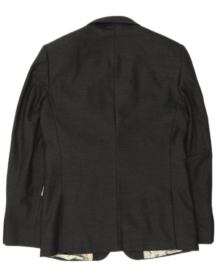 Ted Baker Herre Modern Fit 2-knaps blazerjakke str. 40 Large Grøn uld