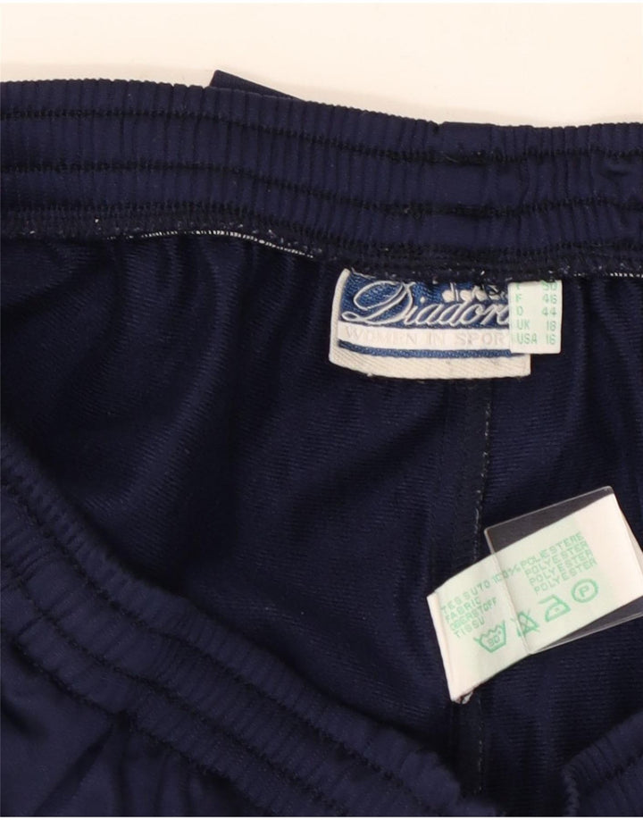 Diadora Dame grafisk træningsdragt Bukser UK 18 XL Navy Blue Polyester