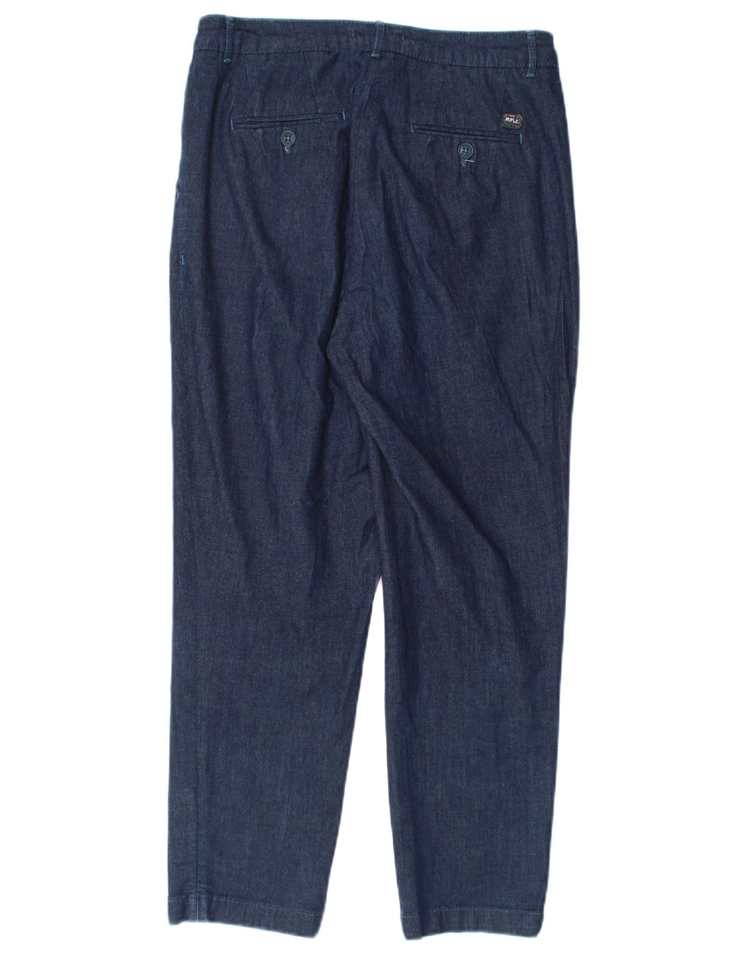 Rifle Dame Pegged Cropped Trousers W28 L24 Navy Blue