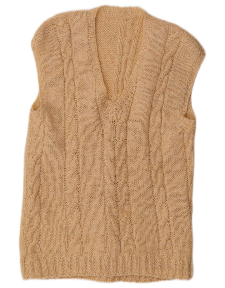 VINTAGE Damevest Tank Top UK 18 XL Beige