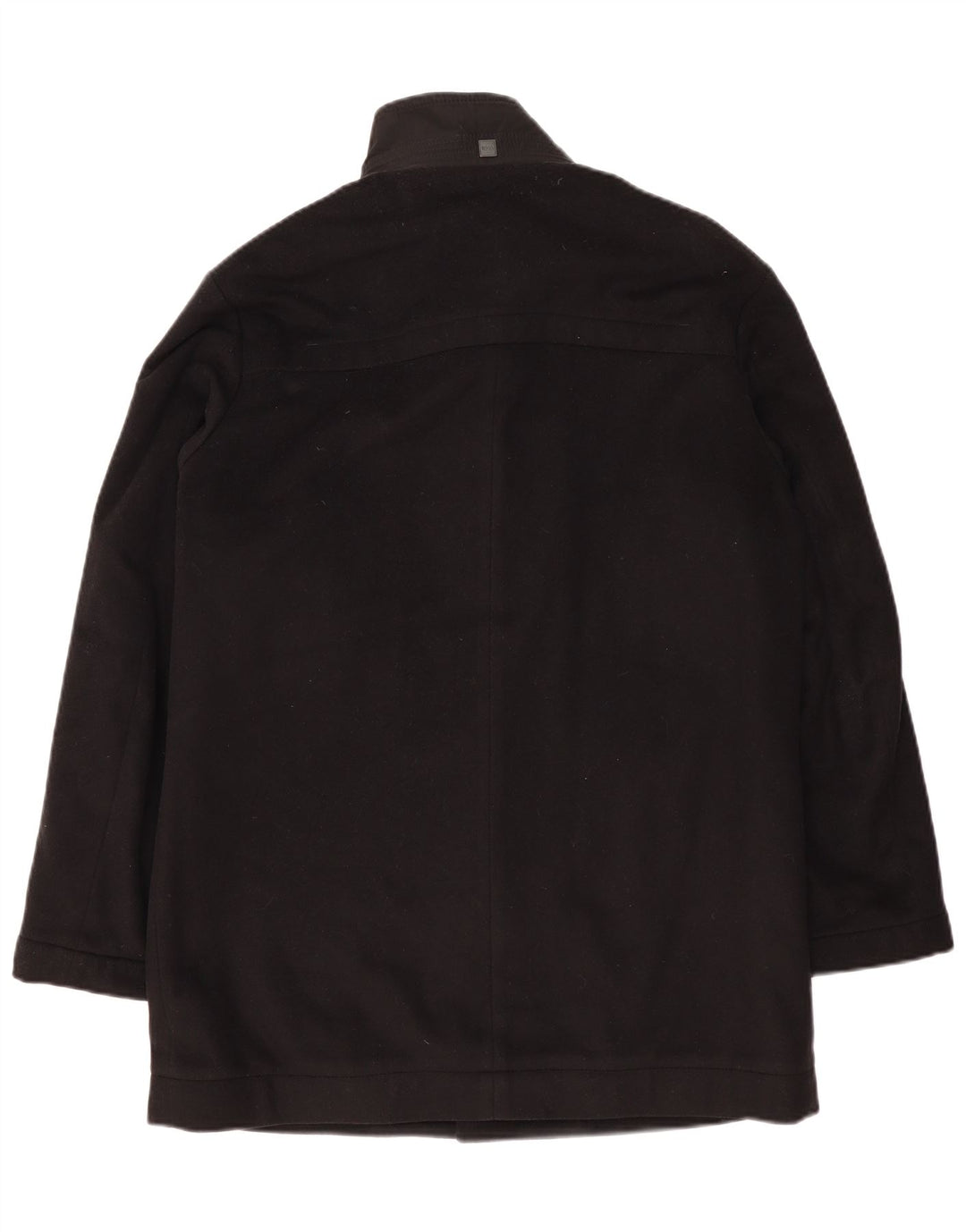 Hugo Boss Herre Overfrakke EU 48 Medium Sort Uld