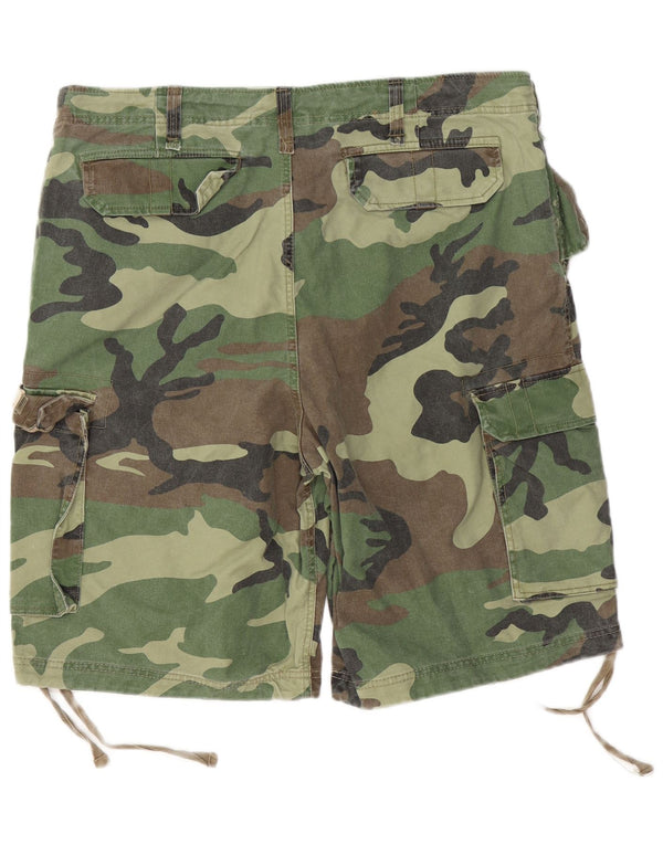 MIL-TEC Herre Cargo Shorts XL W38 Grøn Camouflage Bomuld