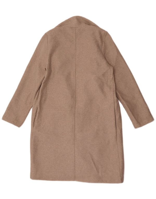 Zara Womens Open Overcoat UK 14 Medium Grey Polyester