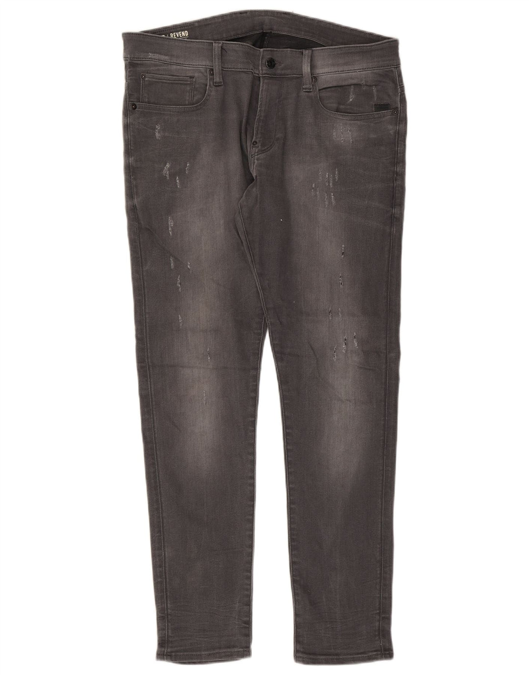 G-Star Herre Distressed Super Slim Jeans W36 L32 Grå Bomuld