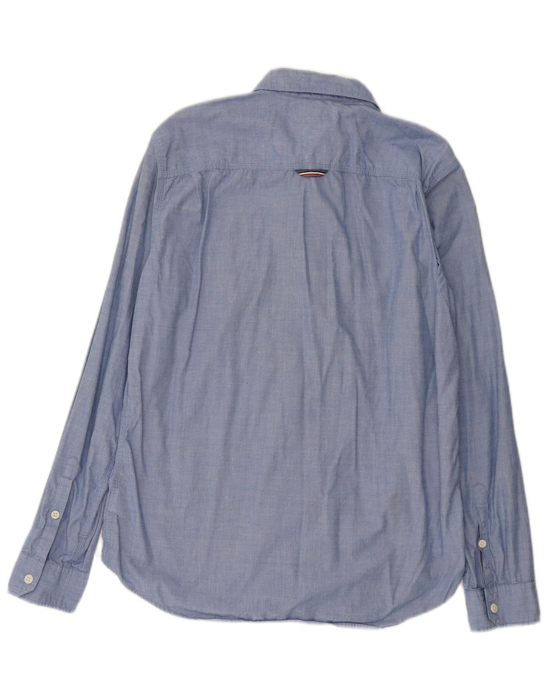 Tommy Hilfiger Herre Regular Fit skjorte Stor blå bomuld