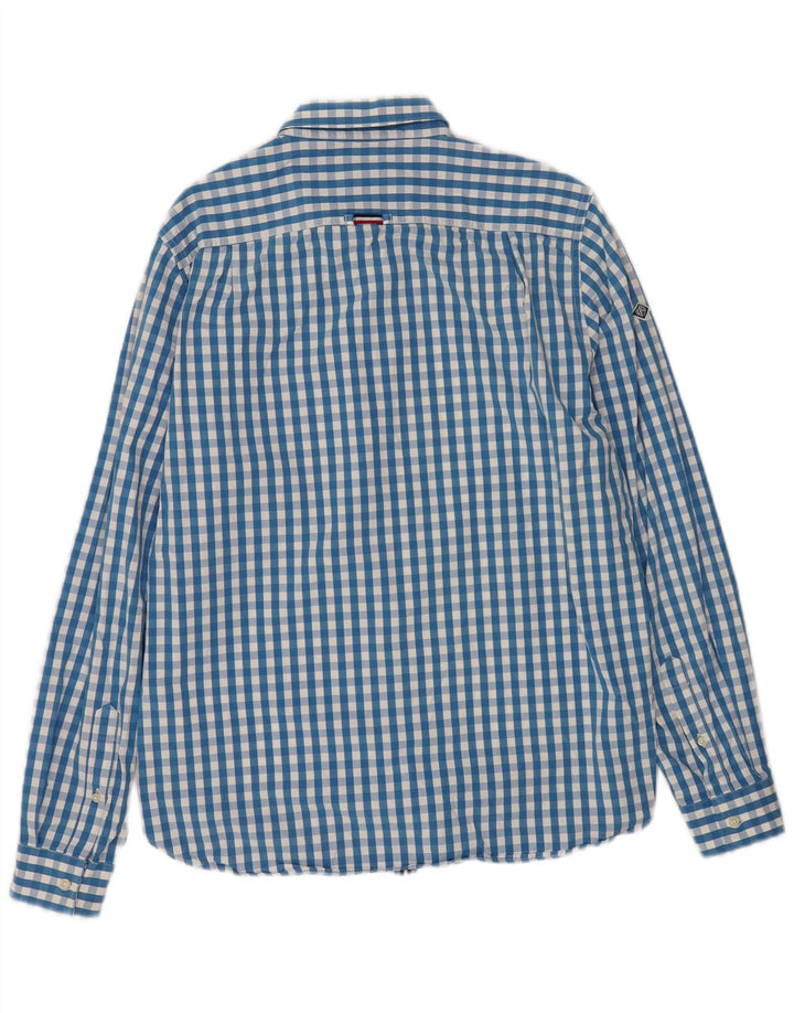 Superdry herreskjorte XL blå Gingham bomuld