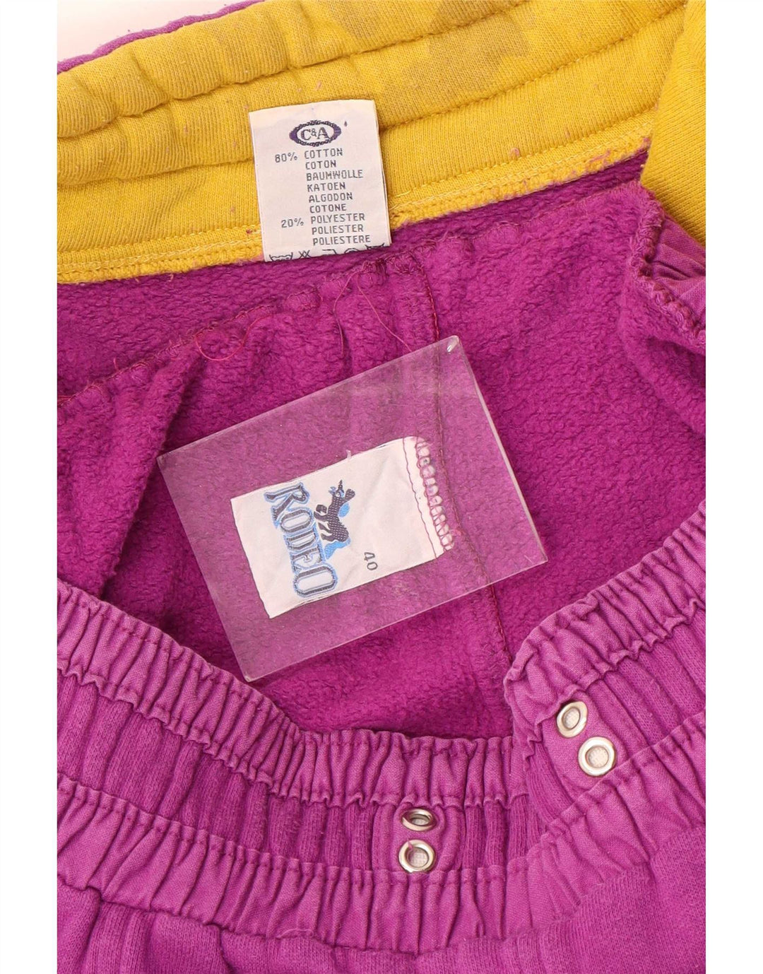 Rodeo Dame grafisk hel træningsdragt EU 40 Medium Pink Geometrisk Retro