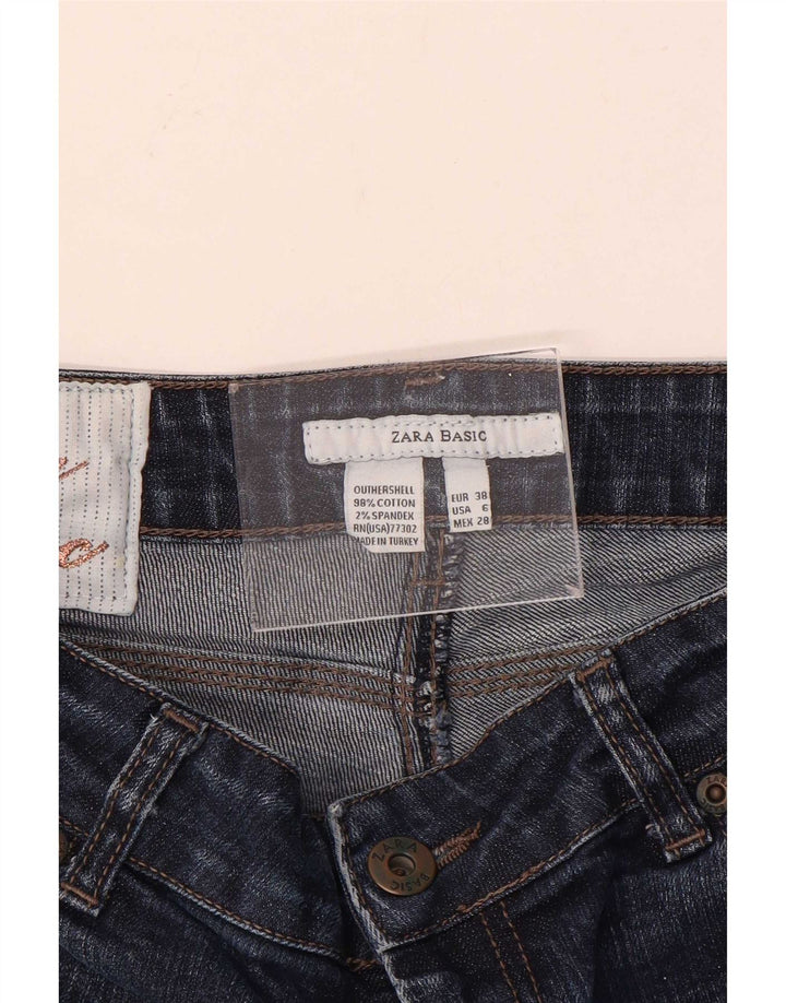 Zara Dame Straight Jeans EU 38 Small W28 L34 Blå Bomuld
