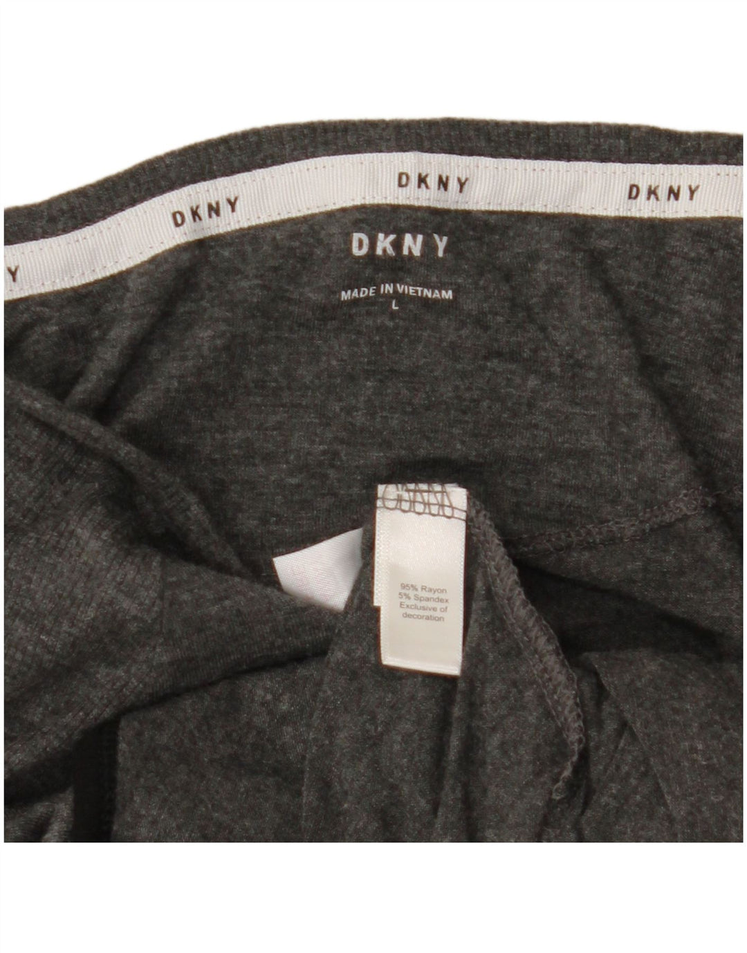 DKNY Dame Off Shoulder Top Langærmet UK 16 Large Grey Rayon