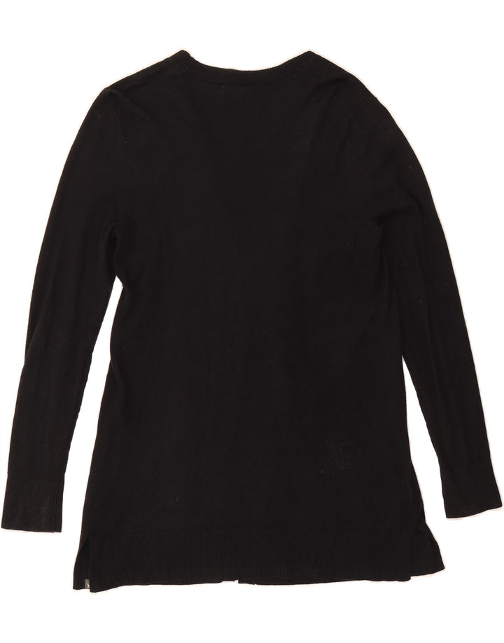 EDDIE BAUER Womens Open Cardigan Sweater UK 10 Small Black Cotton Vintage Eddie Bauer and Second-Hand Eddie Bauer from Messina Hembry 