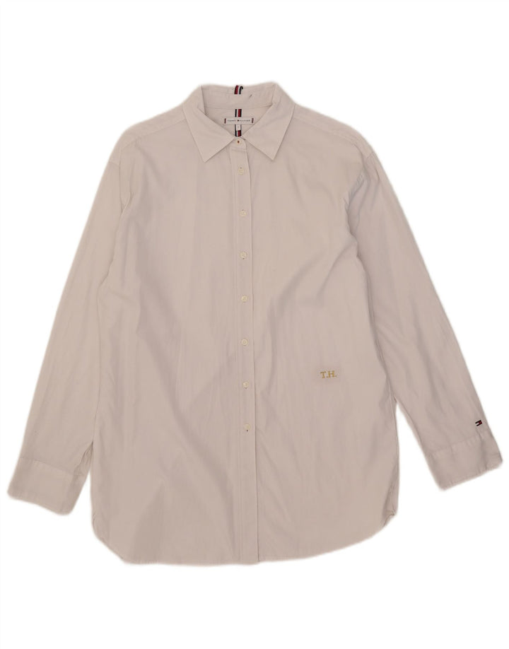 Tommy Hilfiger Dameskjorte US 8 Medium Hvid Bomuld