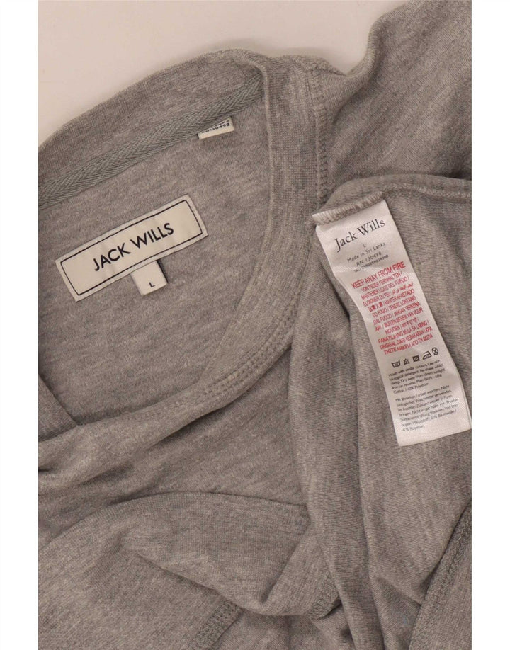 Jack Wills Herre Grafisk Sweatshirt Jumper Stor Grå Colourblock Bomuld