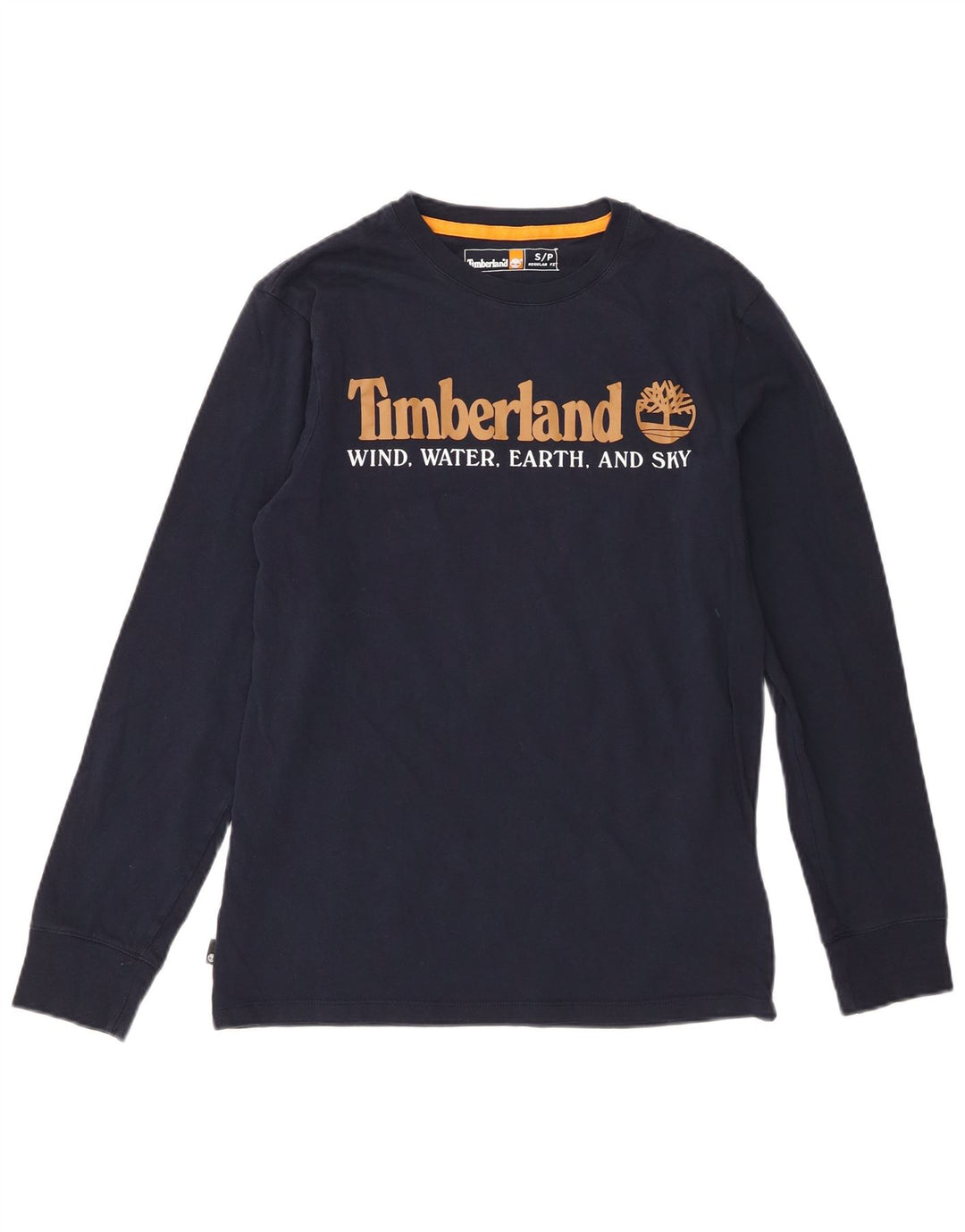 Timberland Herre Regular Fit grafisk top langærmet lille marineblå bomuld