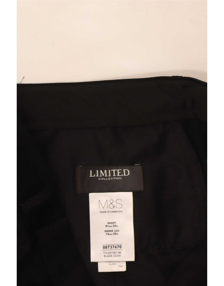 Marks & Spencer Straight Suit Bukser til mænd W32 L29 Sort