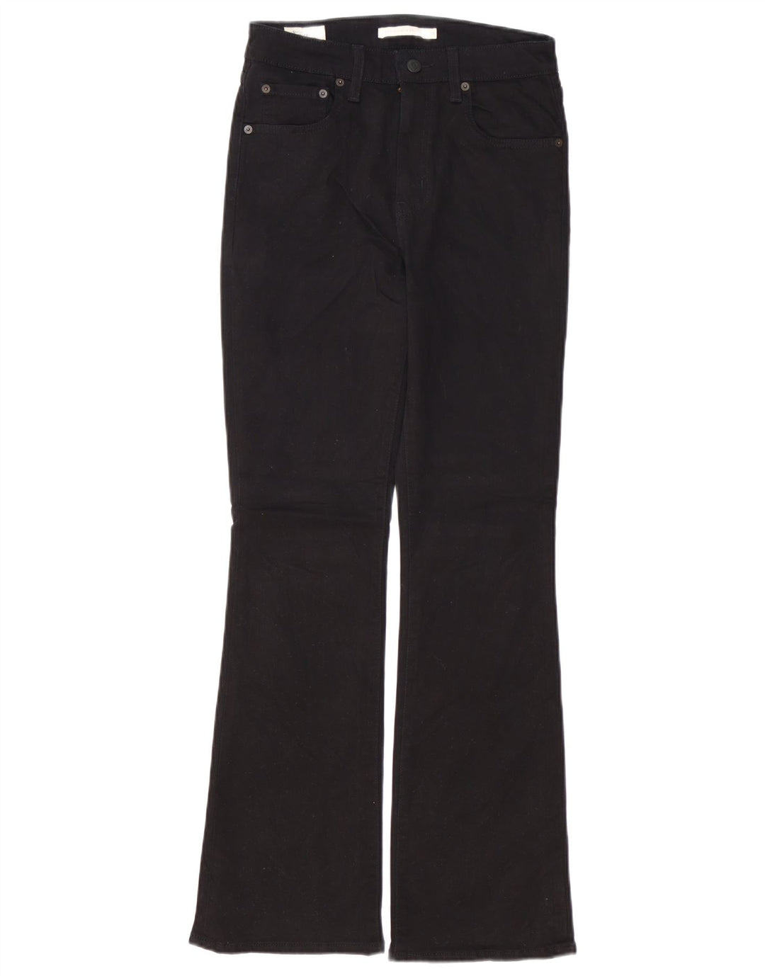 LEVI'S Dame 725 High Rise Bootcut Jeans W28 L30 Sort Bomuld