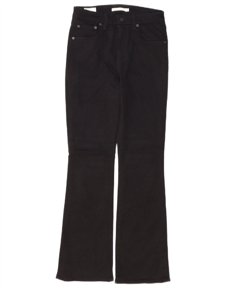 LEVI'S Dame 725 High Rise Bootcut Jeans W28 L30 Sort Bomuld