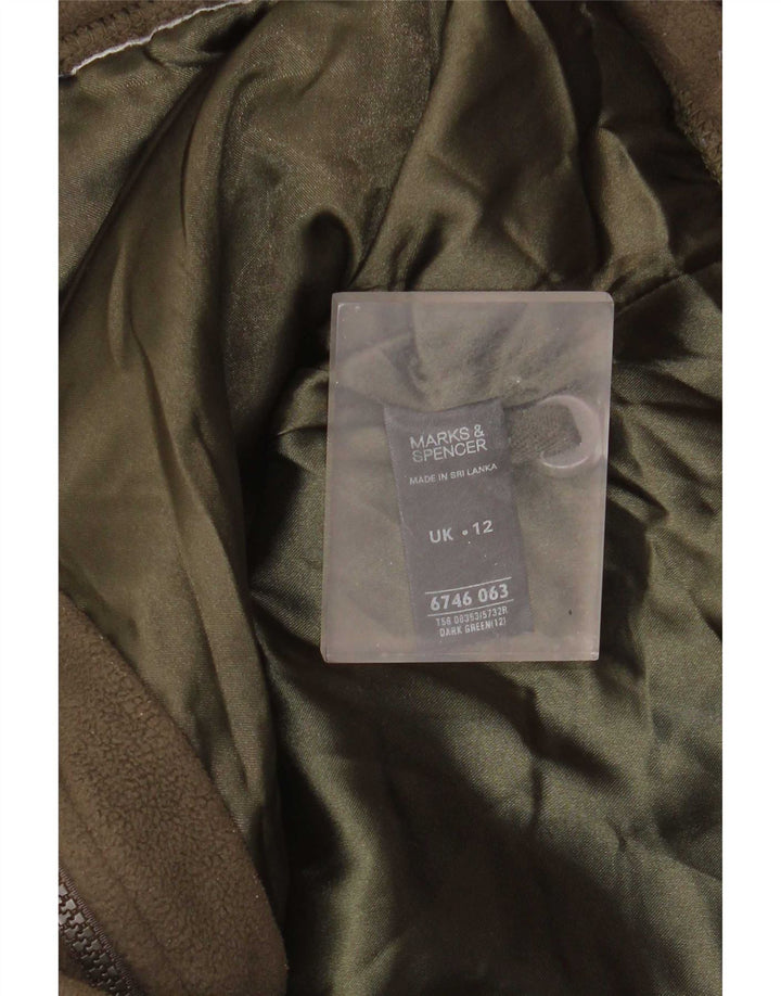 Marks & Spencer Fleecejakke til kvinder UK 12 Medium Green Polyester