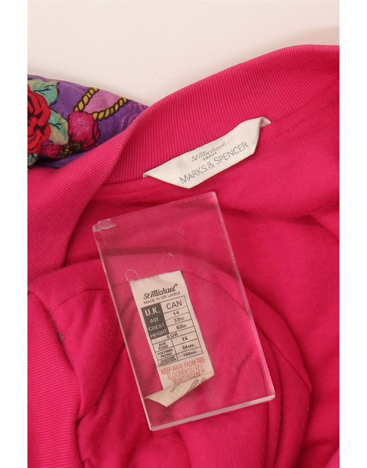 Marks & Spencer Girls St. Michael Bomber Jacket 13-14 år Pink Floral