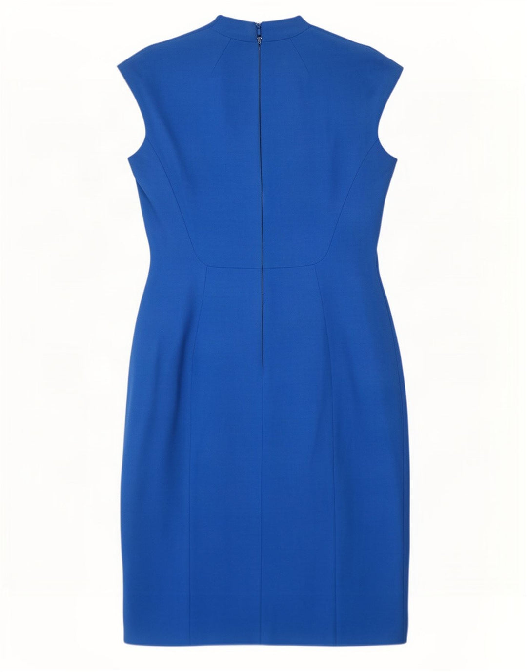 Karen Millen Womens Sheath Dress UK 14 Medium Blue Viscose