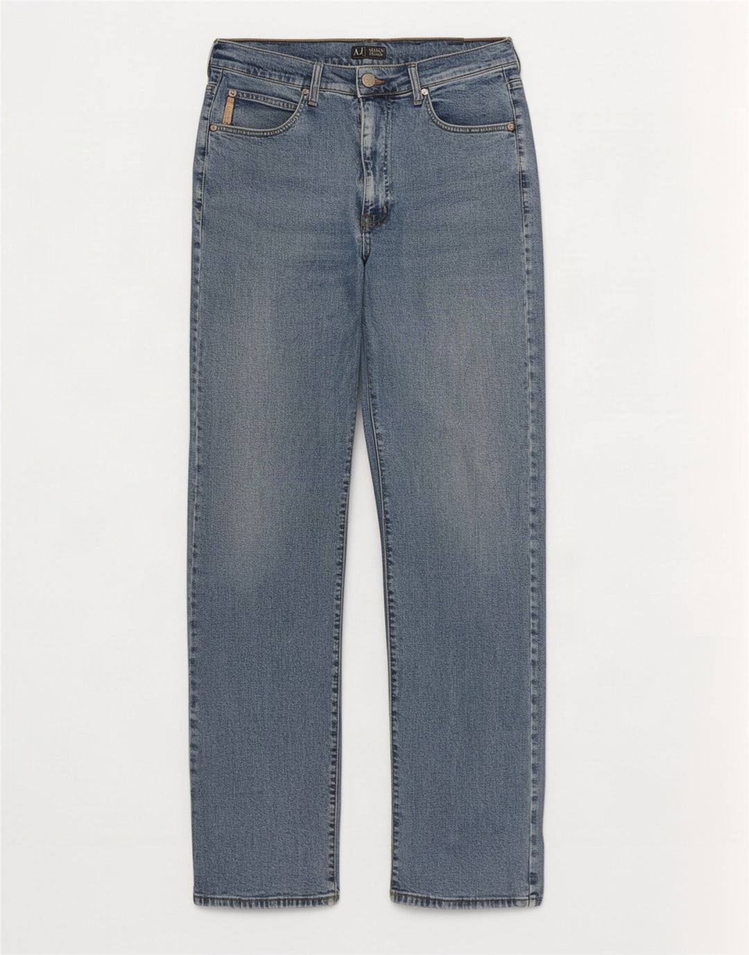 Armani Straight Jeans til mænd W32 L32 Blå bomuld
