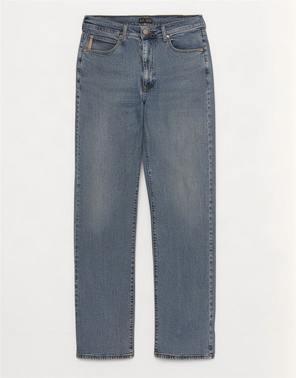 Armani Straight Jeans til mænd W32 L32 Blå bomuld